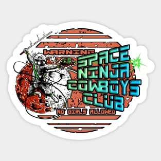 Space Ninja Cowboy Club Sticker